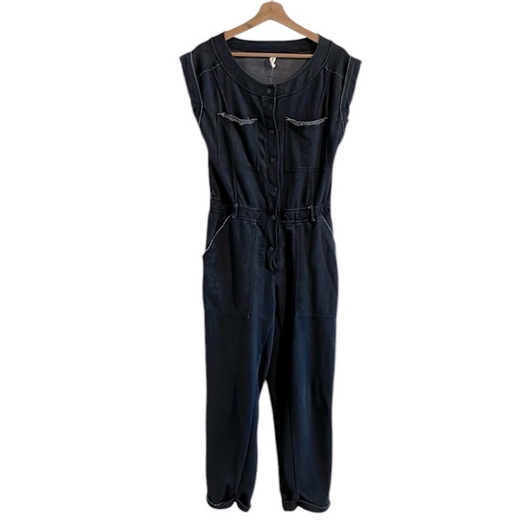 Daily Practice by Anthropologie Utility Jumpsuit Women’s Size Small Navy Blue - Picture 1 of 7